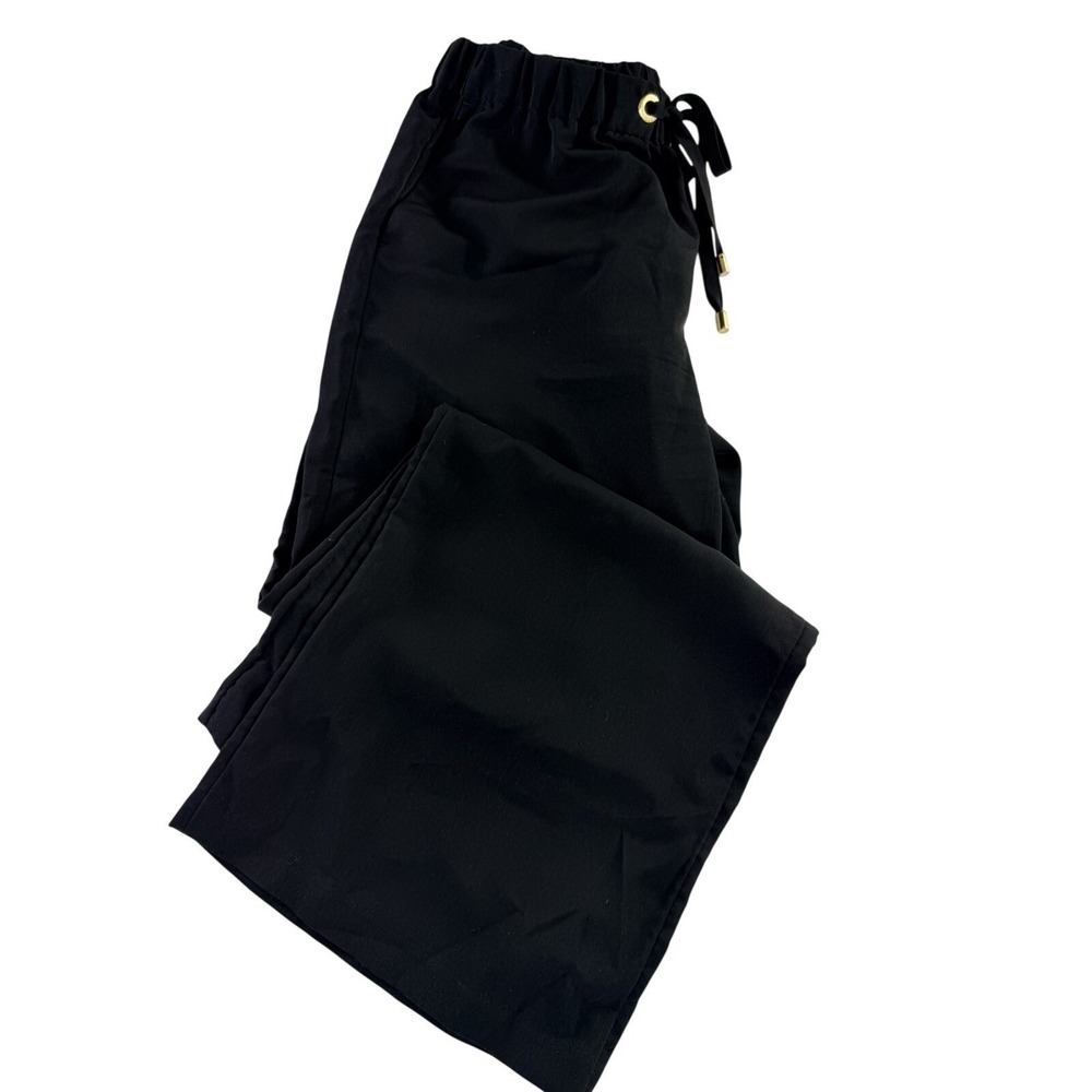 Michael Kors Black Wide Leg Pants with Drawstring